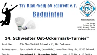 14. Schwedter Ost-Uckermark-Turnier