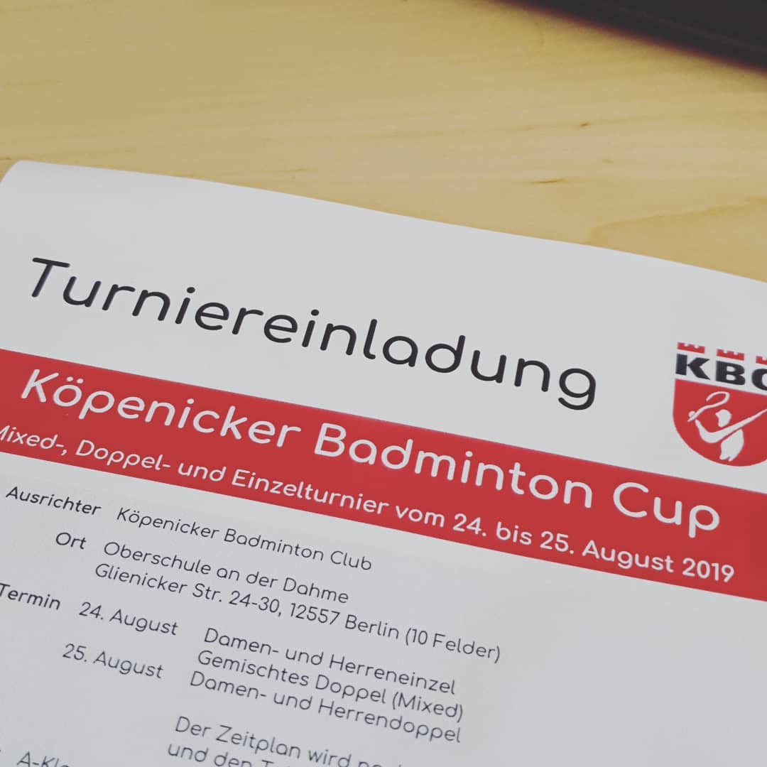 Köpenicker Badminton Cup 2019 - 24./25. August #köpi2019