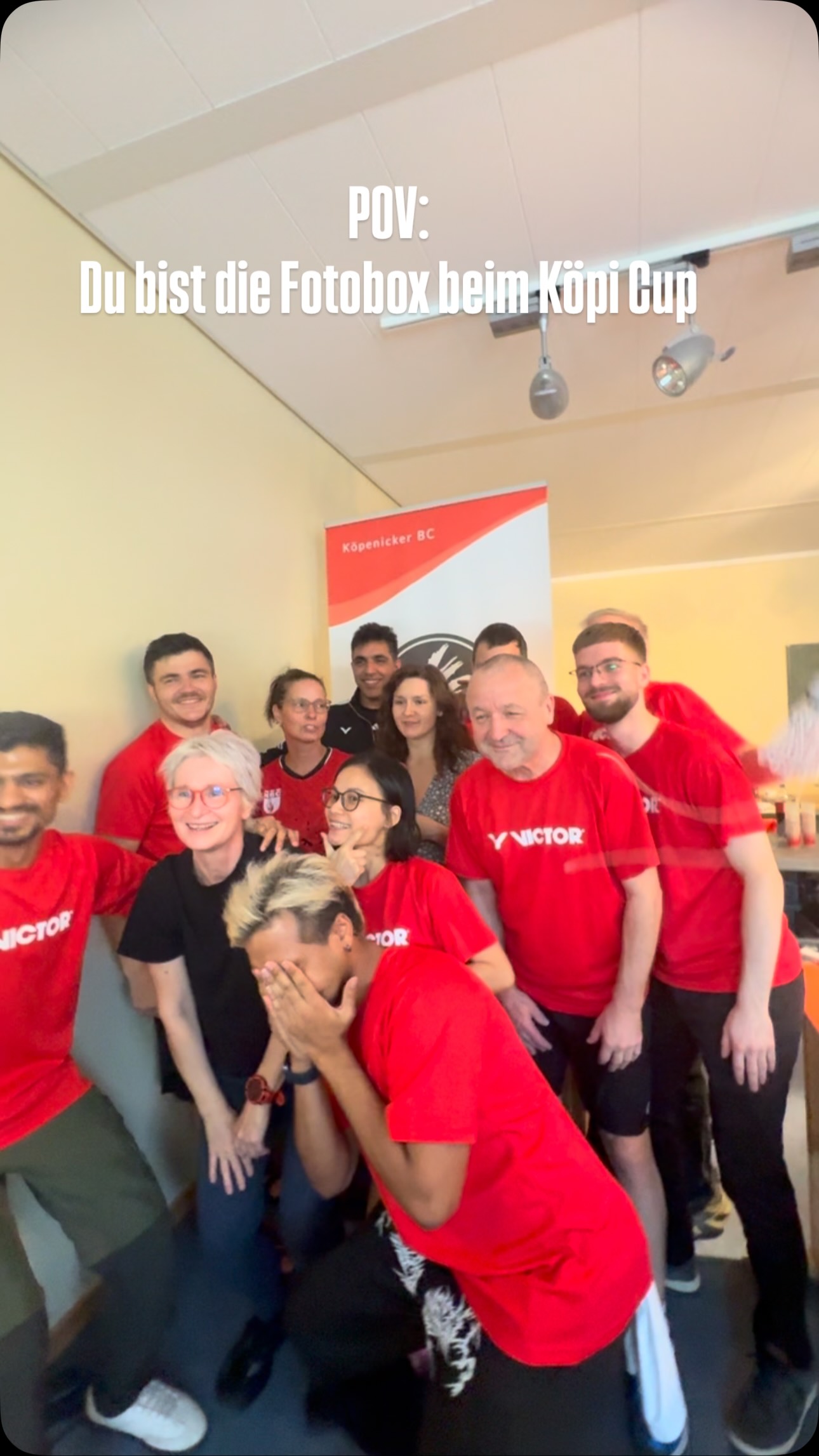 Fotobox beim Köpi-Cup 2026: Das Helferteam des KBC vor der Kamera