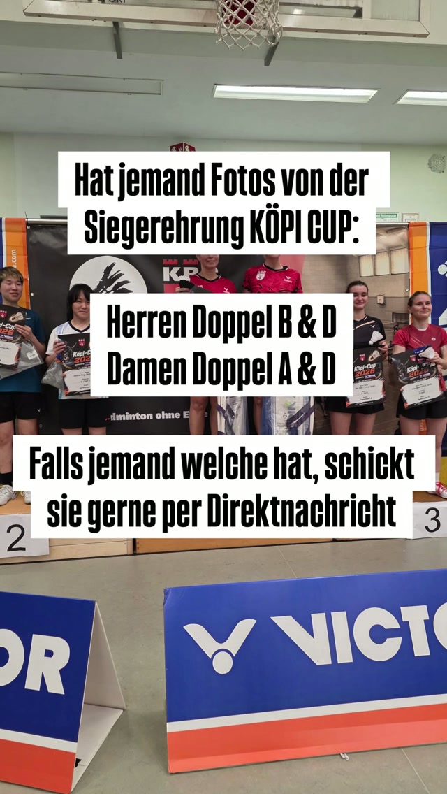 Hat jemand Fotos von der Siegerehrung KÖPI CUP: