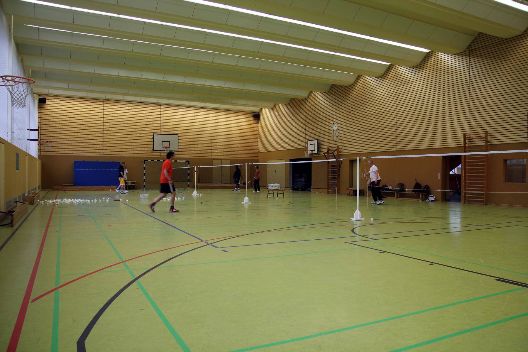 Freie Spielfelder in einer Halle des Köpenicker BC