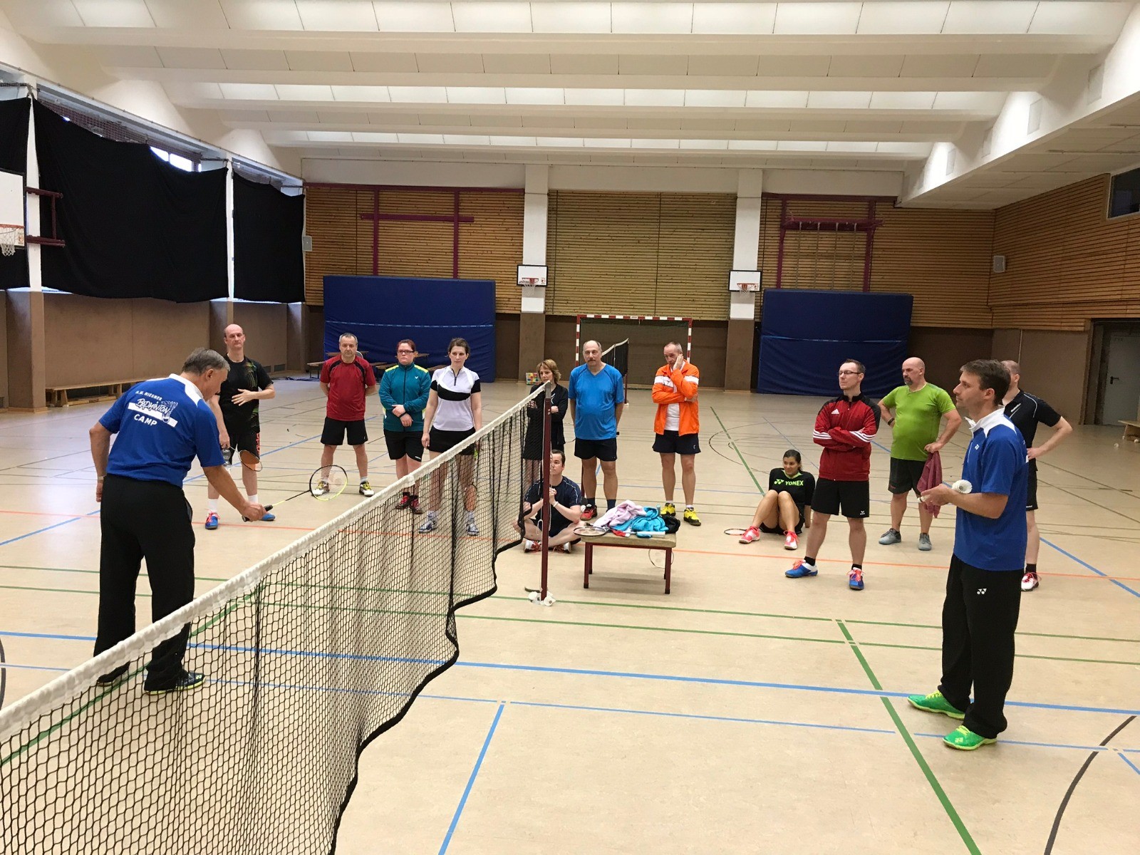 Training am Netz beim Köpenicker BC