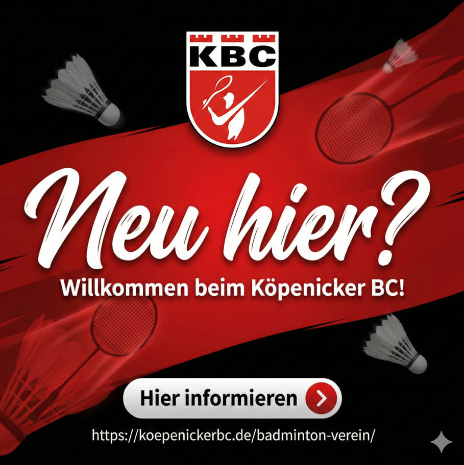 Neu hier? Willkommen beim Köpenicker BC!