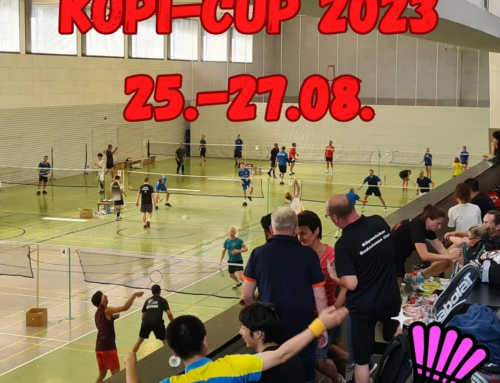 Ausschreibung Köpi-Cup 2023 – 25. bis 27. August – Einzel-/Doppel- und Mixed-Turnier