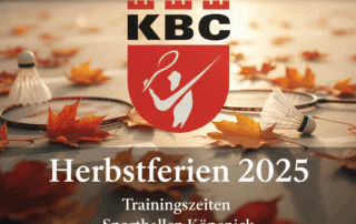 KBC Badminton Training in den Herbstferien